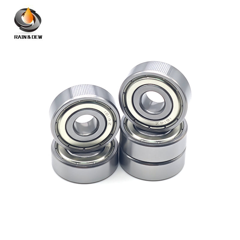 6PCS 1614ZZ Bore Miniature Deep Groove Ball Bearing with Dual Rubber Seals (ZZ) for High-Speed Applications - Metric: 9.525x28.575x9.525mm