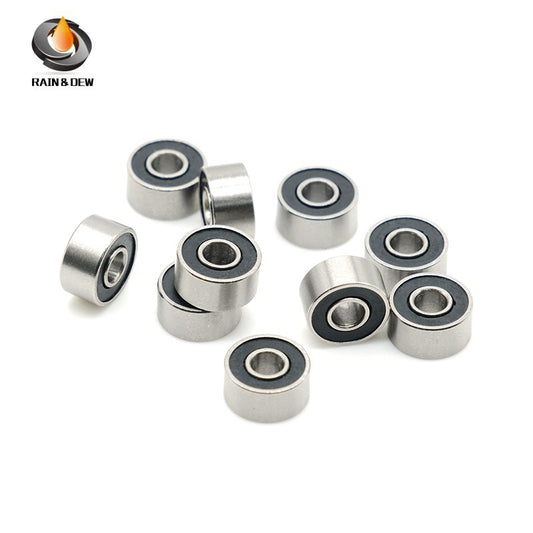 10PCS S684RS 4x9x4mm Durable & Fully Sealed Bearing for Fishing Gear ABEC-7 Stainless Steel with Black Rubber Shield