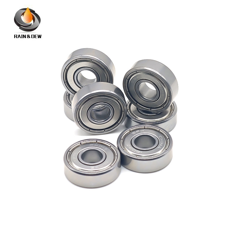 10PCS 1603ZZ Bore Miniature Deep Groove Ball Bearing with Dual Rubber Seals (ZZ) for High-Speed Applications - Metric: 7.938x22.225x7.144mm