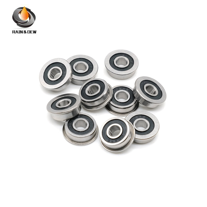 10Pcs F605 2RS Bearing 5x14x5 mm  ABEC-7 Flanged Miniature F605 RS Ball Bearings F605RS For  3D Printer