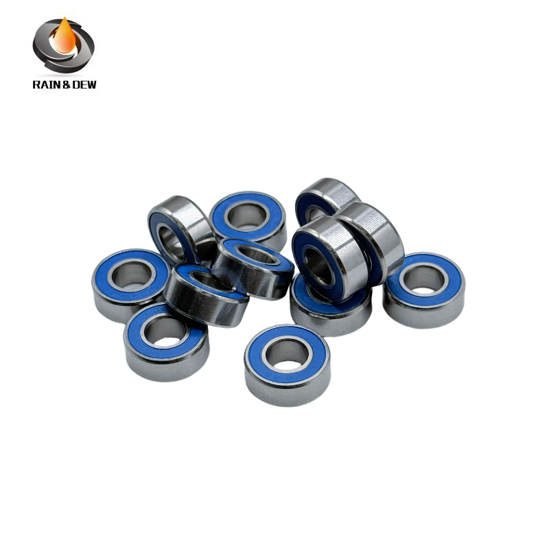 10PCS High-Precision ABEC-7  S687RS-Blue  7x14x5mm Stainless Steel Body & Blue Rubber Seals for Fishing Equipment