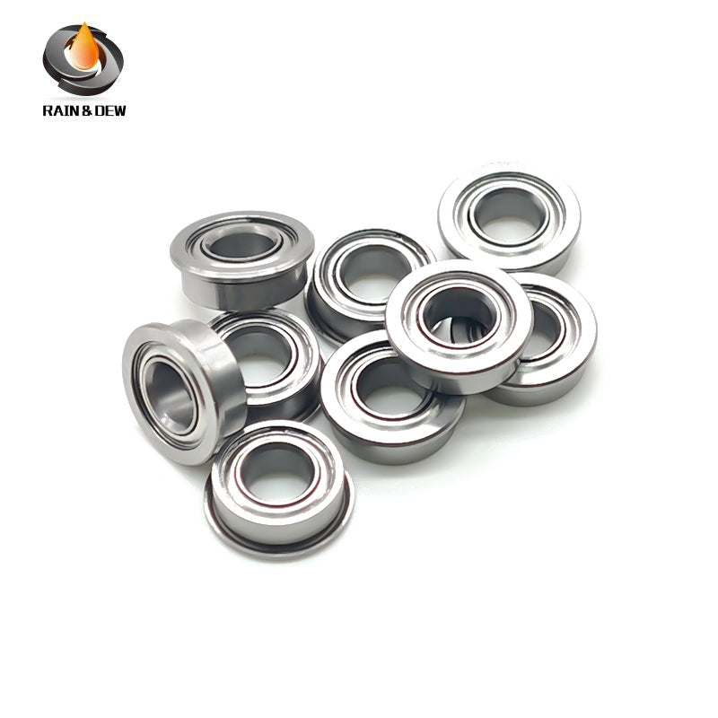 MF84ZZ Flange Bearing 4X8X3 mm 10PCS Double Shielded Bearing Steel Flanged MF84ZZ Ball Bearings