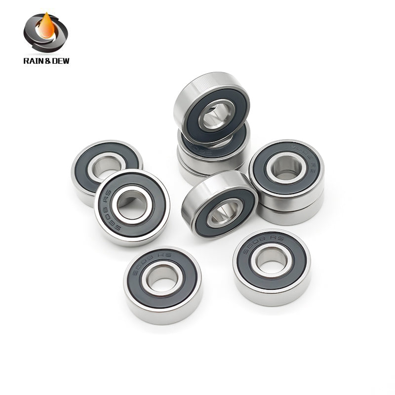 10PCS S608RS  8x22x7mm Durable & Fully Sealed Bearing for Fishing Gear ABEC-7 Stainless Steel with Black Rubber Shield