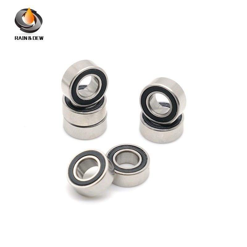 10PCS S607RS  7x19x6mm Durable & Fully Sealed Bearing for Fishing Gear ABEC-7 Stainless Steel with Black Rubber Shield