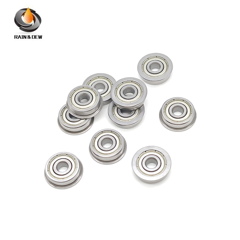 10PCS F624ZZ Flanged Ball Bearings 4X13X5 mm Double Shielded  High Precision for 3D Printer & CNC Parts