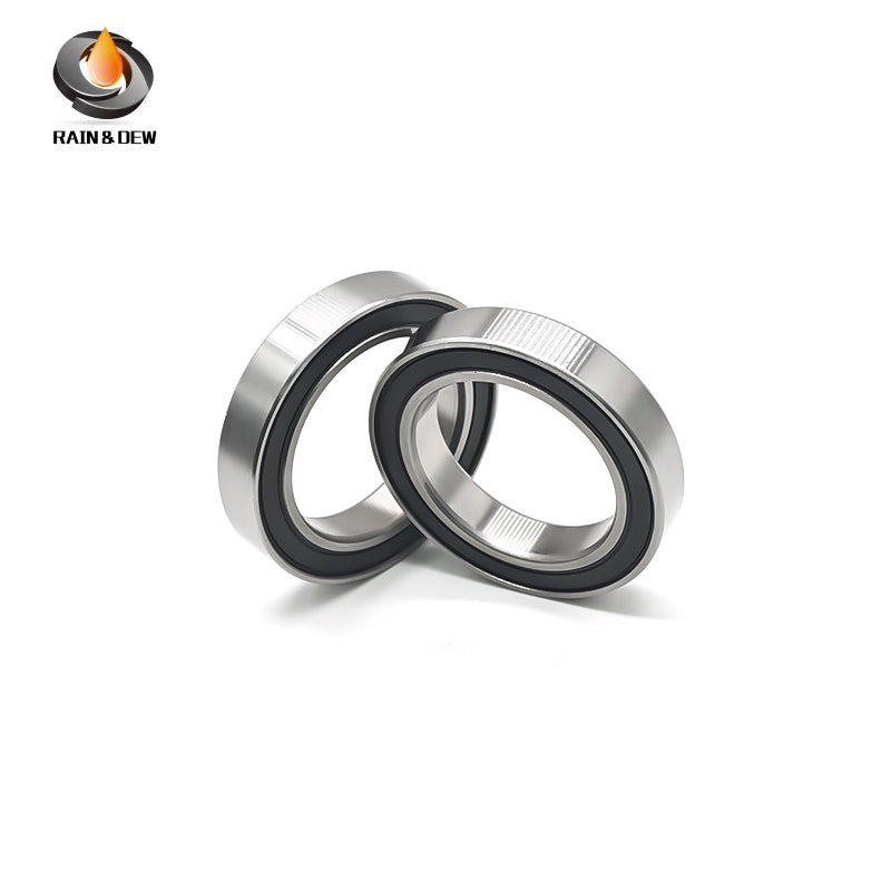 6PCS High-Precision ABEC-7  S6805RS  25x37x7mm Stainless Steel Body & Black Rubber Seals for Fishing Equipment