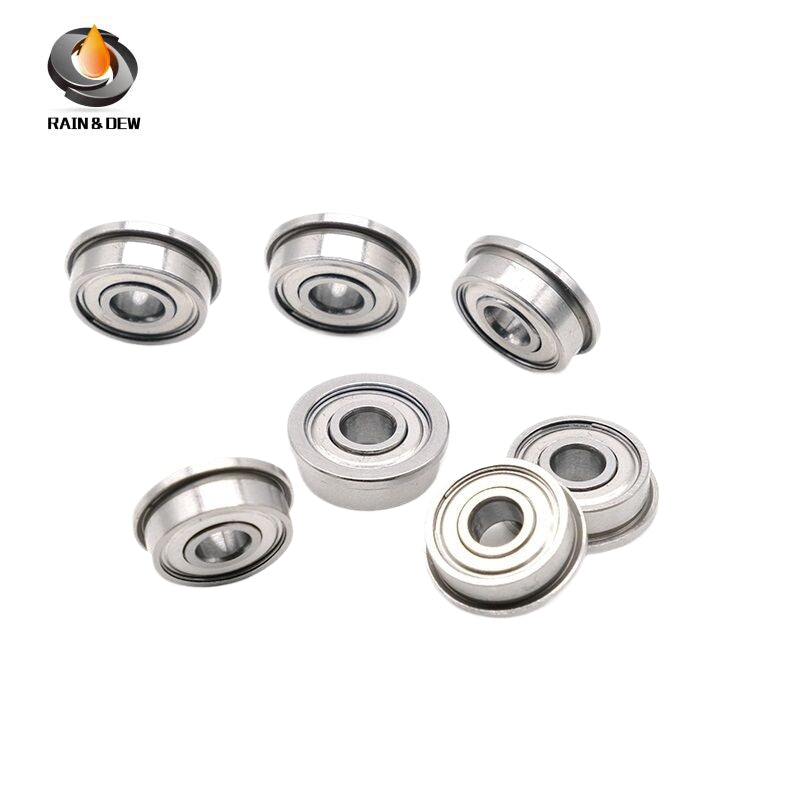 10Pcs FR2-5ZZ Flange Bearing 3.175X7.938X3.571mm ABEC-7 Inch Flanged FR2-5ZZ Ball Bearings
