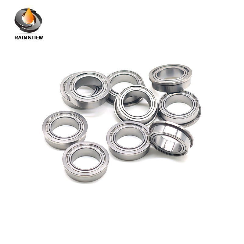 10PCS MF128ZZ Miniature Flange Bearings 8X12X3.5 mm Double Metal Shielded for Secure & Easy Mounting