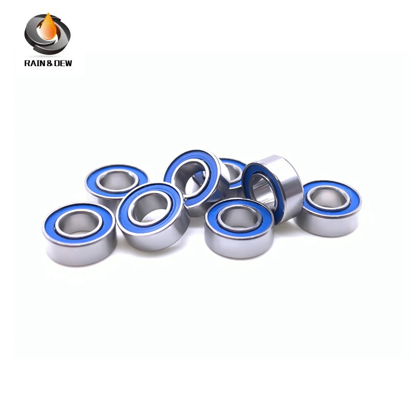 MR84RS-Blue Bearing ABEC-7 (10PCS) 4x8x3 mm Miniature MR84-2RS Ball Bearings Blue Rubber Sealed
