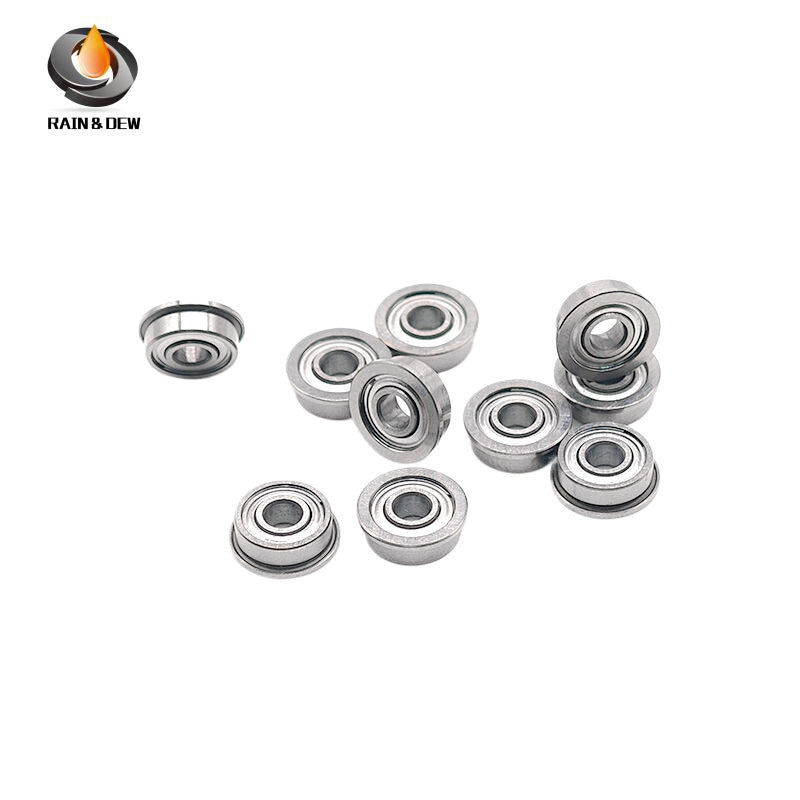 MF83ZZ Flange Bearing 3X8X3 mm 10PCS Double Shielded Bearing Steel Flanged MF83ZZ Ball Bearings