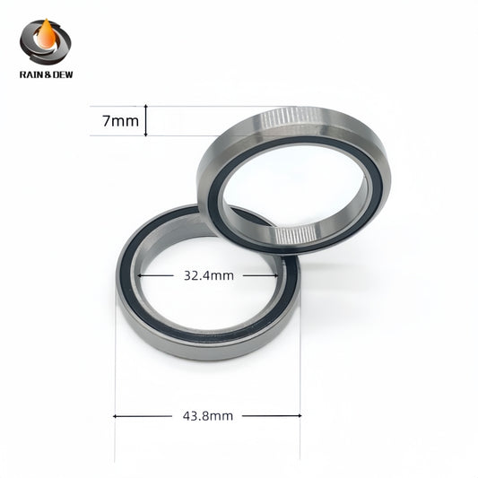 6PCS MH-P15  32.4X43.8X7 mm Bicycle Headset Bearing 45/45 Degree Chrome Steel Tapered Upper Lower Tapered Parts Repair
