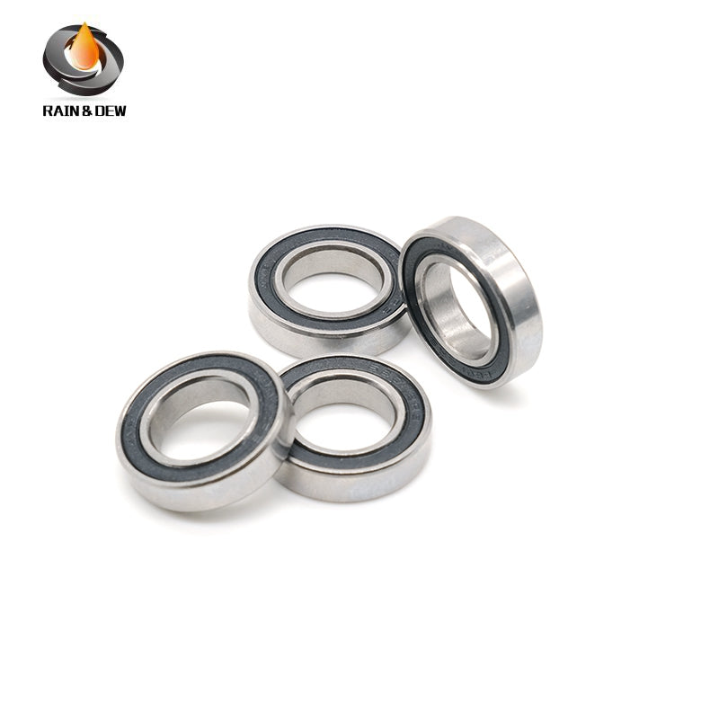 10PCS High-Precision ABEC-7  S6801RS  12x21x5mm Stainless Steel Body & Black Rubber Seals for Fishing Equipment