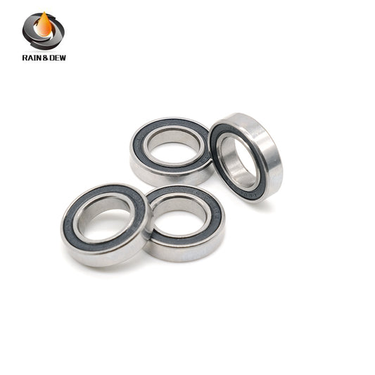 10PCS High-Precision ABEC-7  S6801RS  12x21x5mm Stainless Steel Body & Black Rubber Seals for Fishing Equipment