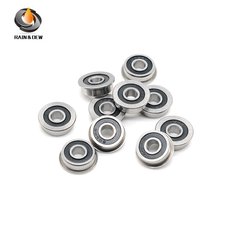 10Pcs F605 2RS Bearing 5x14x5 mm  ABEC-7 Flanged Miniature F605 RS Ball Bearings F605RS For  3D Printer