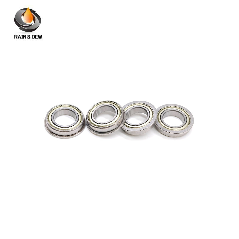 10PCS Precision F6802ZZ Flanged Bearing 15X24X5 mm Double Shielded, Chrome Steel, for Easy Mounting & Positioning in CNC, 3D Printers & Small Mechanisms