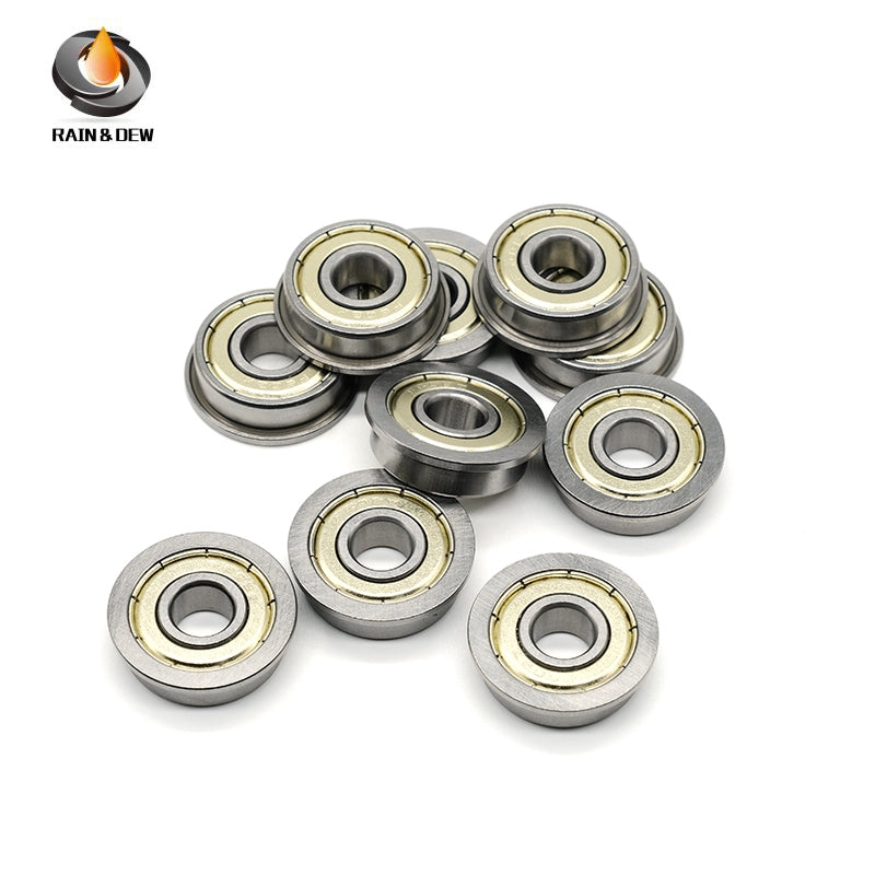 10PCS F607ZZ Flanged Ball Bearings  6X17X6 mm Double Shielded  High Precision for 3D Printer & CNC Parts