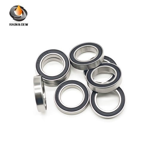 10PCS High-Precision ABEC-7  S6803RS  17x26x5mm Stainless Steel Body & Black Rubber Seals for Fishing Equipment