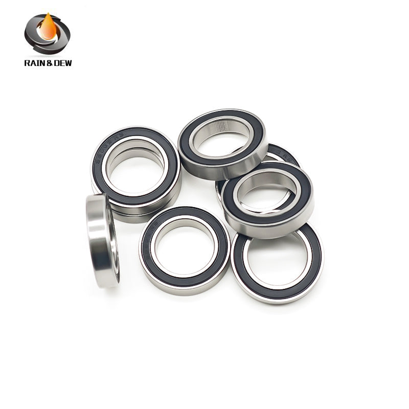 10PCS High-Precision ABEC-7  S6804RS  20x32x7mm Stainless Steel Body & Black Rubber Seals for Fishing Equipment