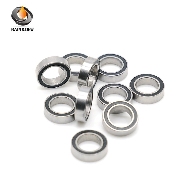 10PCS SMR126RS  6x12x4mm Bearing  ABEC-7  Stainless Steel Ball Bearings Black Rubber Sealed For Fishing or Tiny Model Toys