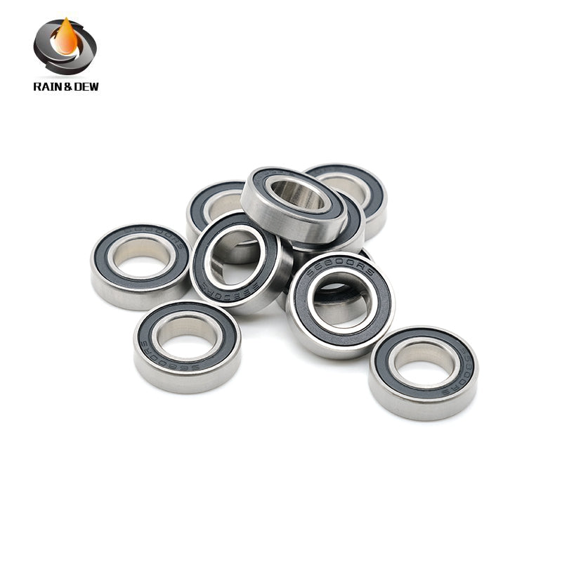 6702RS 15X21X4mm 10Pieces Bearing ABEC-7  Chrome Steel Ball Bearings With Black Rubber Seal 6702-2RS