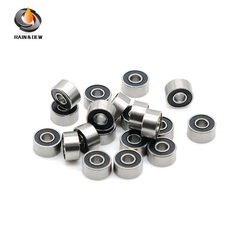 10PCS S684RS 4x9x4mm Durable & Fully Sealed Bearing for Fishing Gear ABEC-7 Stainless Steel with Black Rubber Shield