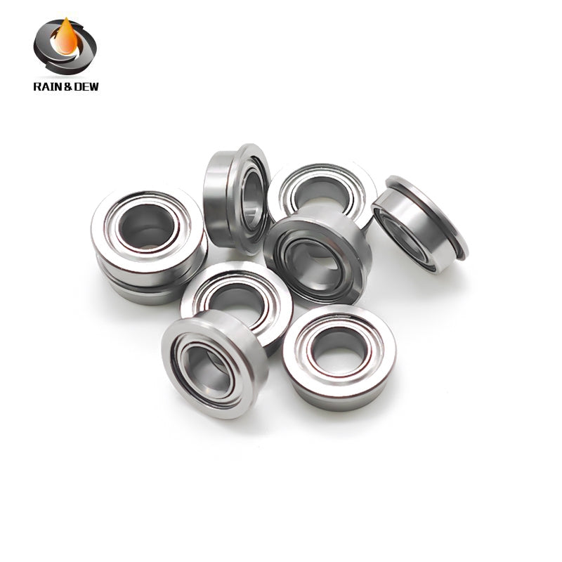 MF84ZZ Flange Bearing 4X8X3 mm 10PCS Double Shielded Bearing Steel Flanged MF84ZZ Ball Bearings