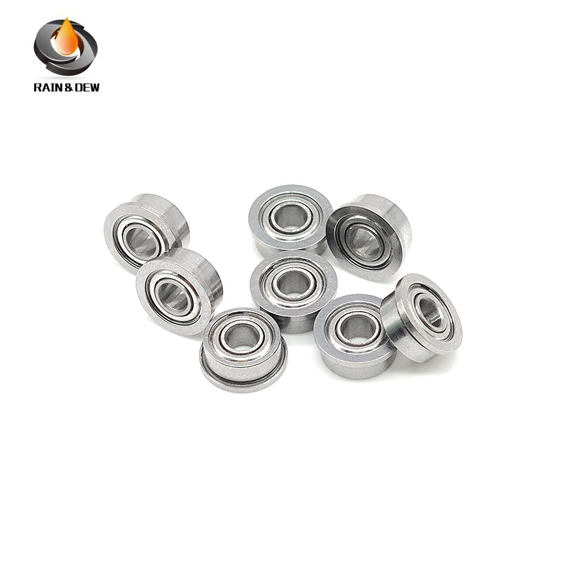 10Pcs FR2-5ZZ Flange Bearing 3.175X7.938X3.571mm ABEC-7 Inch Flanged FR2-5ZZ Ball Bearings