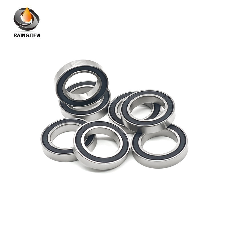 10PCS High-Precision ABEC-7  S6803RS  17x26x5mm Stainless Steel Body & Black Rubber Seals for Fishing Equipment