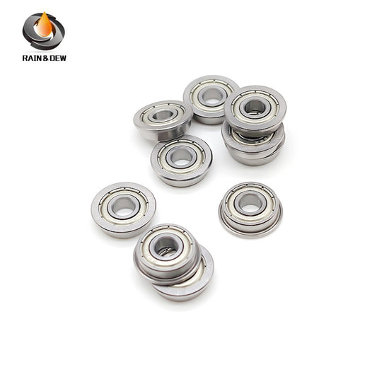10PCS F695ZZ 5X13X4 mm ABEC-7 Skate Bearing Steel Radial Shaft Deep Groove Flange Ball Bearing