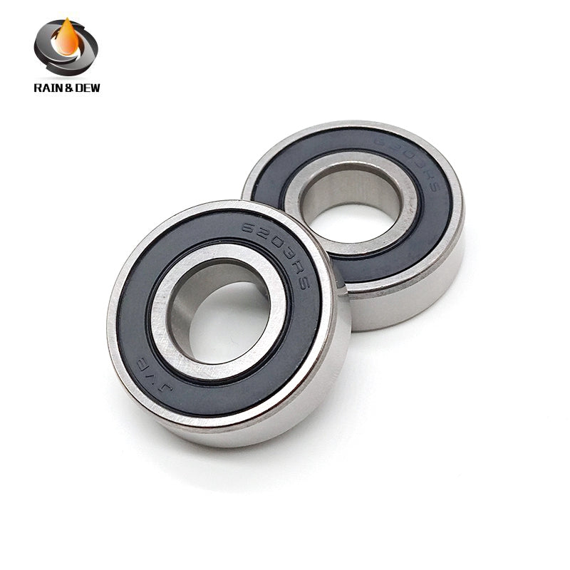 2PCS 6203RS Bearing 17x40x12 mm ABEC-7  6203RS Deep Groove Ball Bearings 6203 Ball Bearing