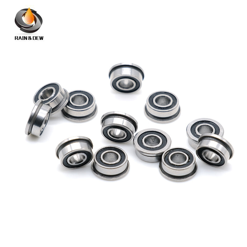 10Pcs F684 2RS Bearing 4X9X4 mm  ABEC-7 Flanged Miniature  Ball Bearings F684RS For 3D Printer