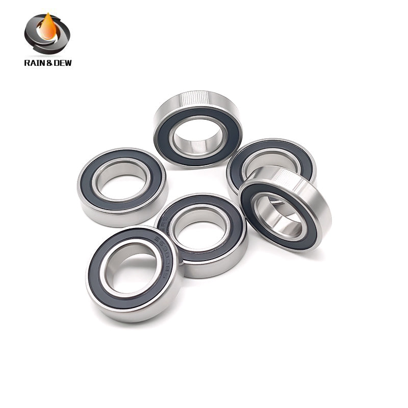 10PCS S6902RS  15x28x7mm Durable & Fully Sealed Bearing for Fishing Gear ABEC-7 Stainless Steel with Black Rubber Shield