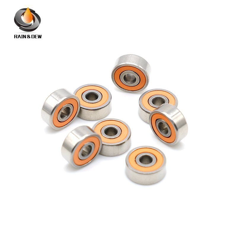 10Pcs SMR104RSCB 4*10*4mm  Stainless Steel hybrid Si3N4 ceramic ball bearing Without Grease Fast Turning  ABEC-7