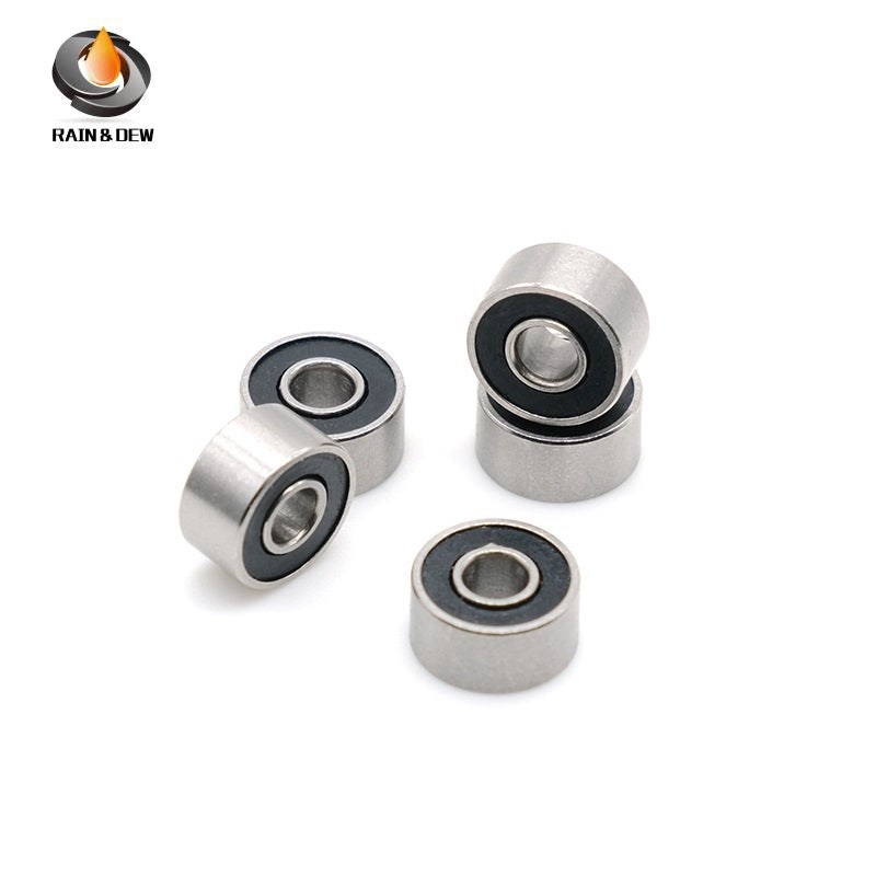 10PCS S683RS  3x7x3mm Durable & Fully Sealed Bearing for Fishing Gear ABEC-7 Stainless Steel with Black Rubber Shield