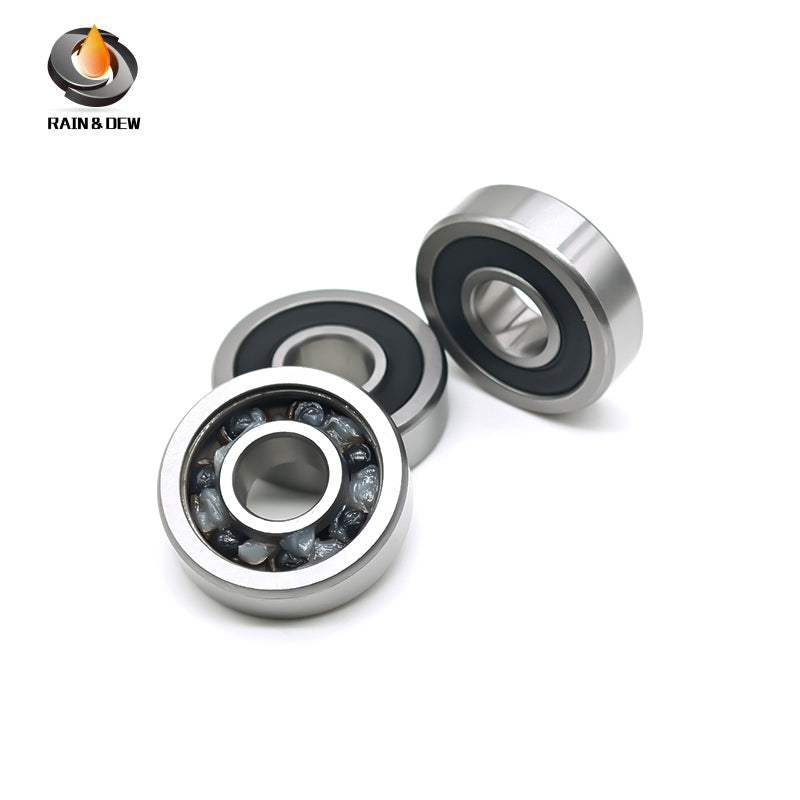 (6PCS) Bicycle Hybrid Ceramic Ball Bearing 16100 2RS CB Bicycle-specific 10x28x8mm Bicycle Hub Bearing Si3N4 Ceramic ABEC-9