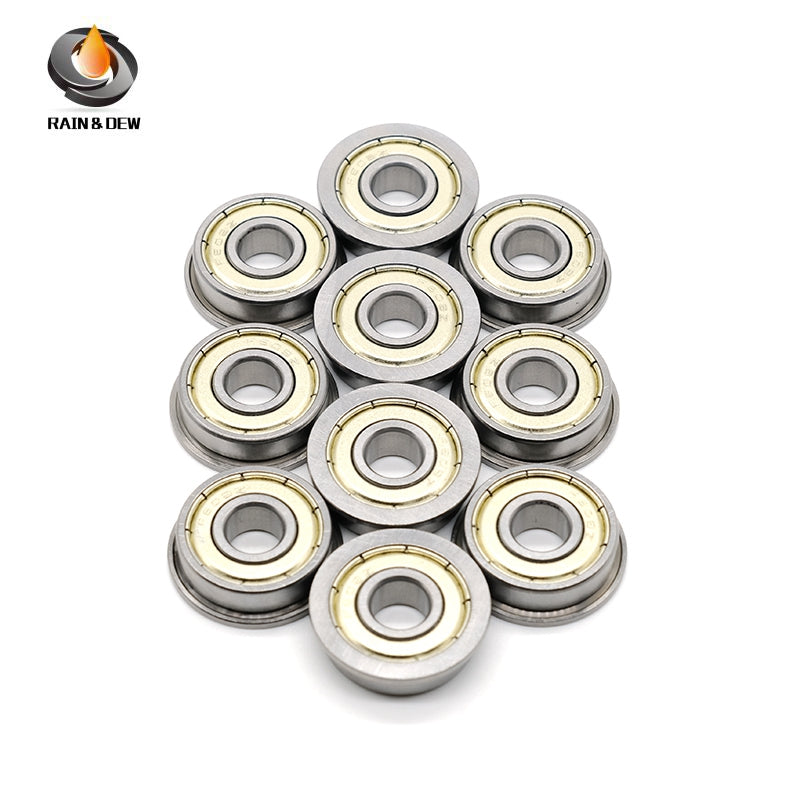10PCS F609ZZ Flanged Ball Bearings 9X24X7 mm Double Shielded  High Precision for 3D Printer & CNC Parts