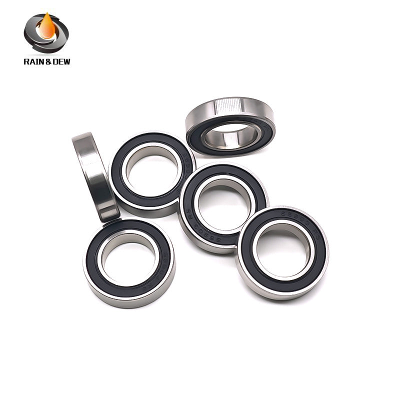 10PCS S6903RS  17x30x7mm Durable & Fully Sealed Bearing for Fishing Gear ABEC-7 Stainless Steel with Black Rubber Shield