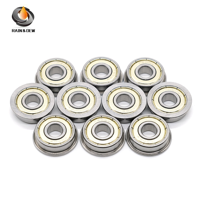 10PCS F609ZZ Flanged Ball Bearings 9X24X7 mm Double Shielded  High Precision for 3D Printer & CNC Parts