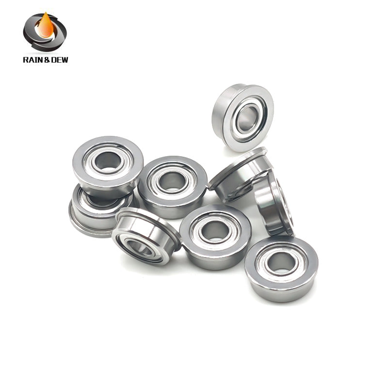 10PCS MF105ZZ Flanged Ball Bearings  5X10X4 mm Steel Shielded  for 3D Printer & Stepper Motor