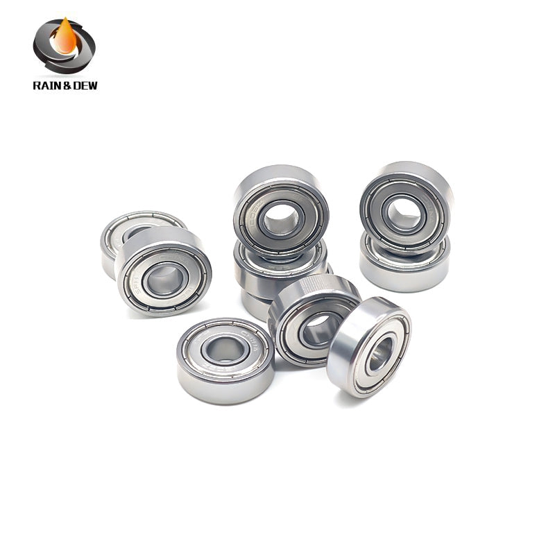 10PCS 1603ZZ Bore Miniature Deep Groove Ball Bearing with Dual Rubber Seals (ZZ) for High-Speed Applications - Metric: 7.938x22.225x7.144mm