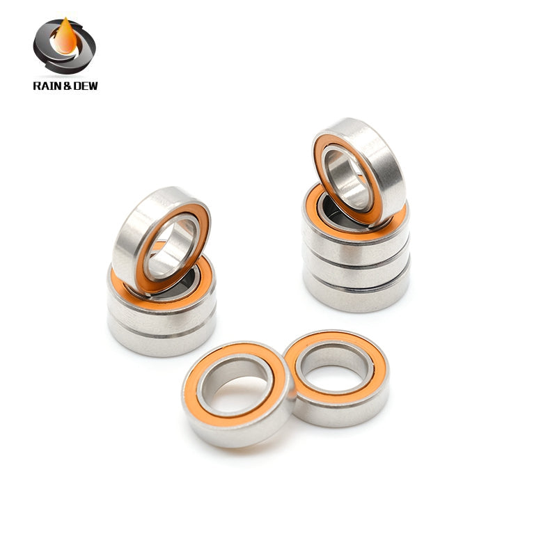 10Pcs SMR148RSCB  8*14*4mm  Stainless Steel hybrid Si3N4 ceramic ball bearing Without Grease Fast Turning  ABEC-7