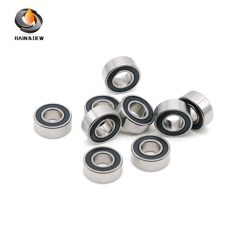 10PCS S686RS  6x13x5mm Durable & Fully Sealed Bearing for Fishing Gear ABEC-7 Stainless Steel with Black Rubber Shield