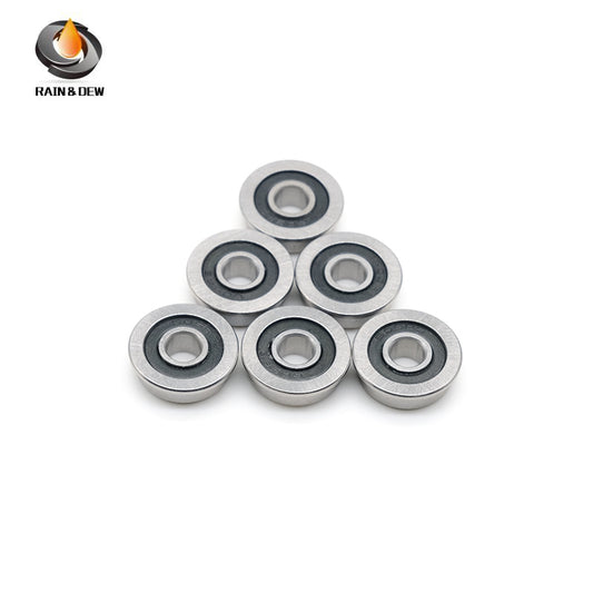 10Pcs F605 2RS Bearing 5x14x5 mm  ABEC-7 Flanged Miniature F605 RS Ball Bearings F605RS For  3D Printer