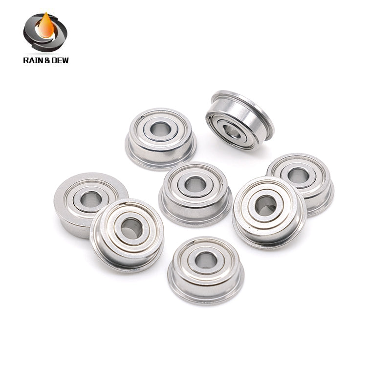 10PCS Precision F683ZZ Flanged Bearing with Shield, 3X7X3mm, for Easy Mounting & Positioning