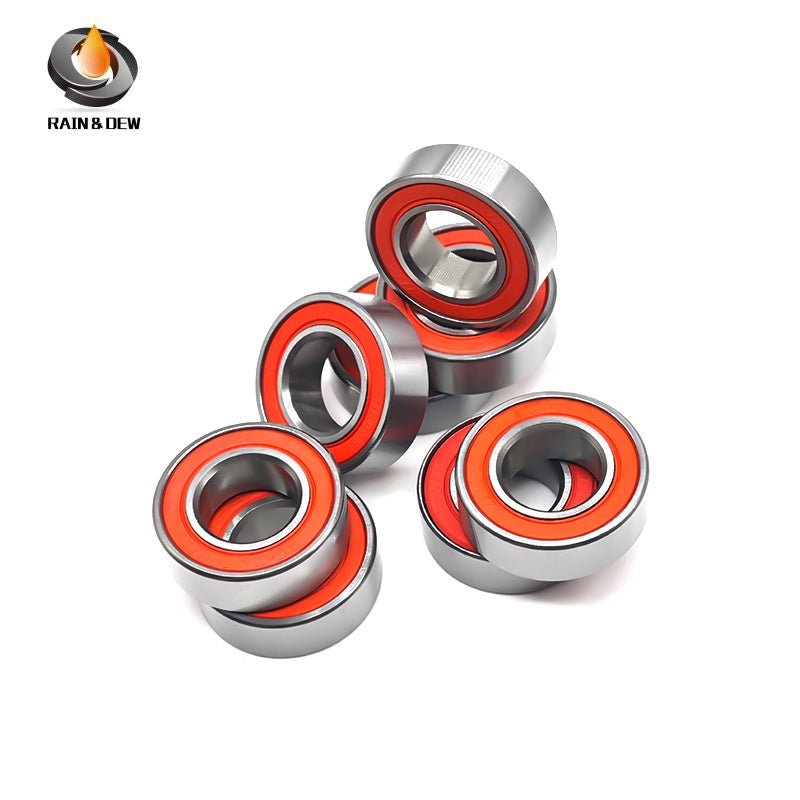 6PCS 24397RS-Red 24X39X7mm Bicycle Bearing Steel ABEC-7 Flower Drum Bearing  Bearing Mountain Bike Bicycle Spare Parts 24397-2RS