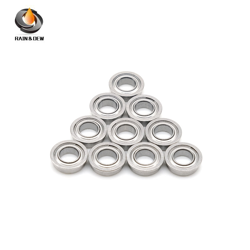 MF95ZZ Flange Bearing 5X9X3 mm 10PCS Double Shielded Bearing Steel Flanged MF95ZZ Ball Bearings