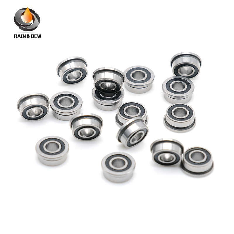 10Pcs F684 2RS Bearing 4X9X4 mm  ABEC-7 Flanged Miniature  Ball Bearings F684RS For 3D Printer