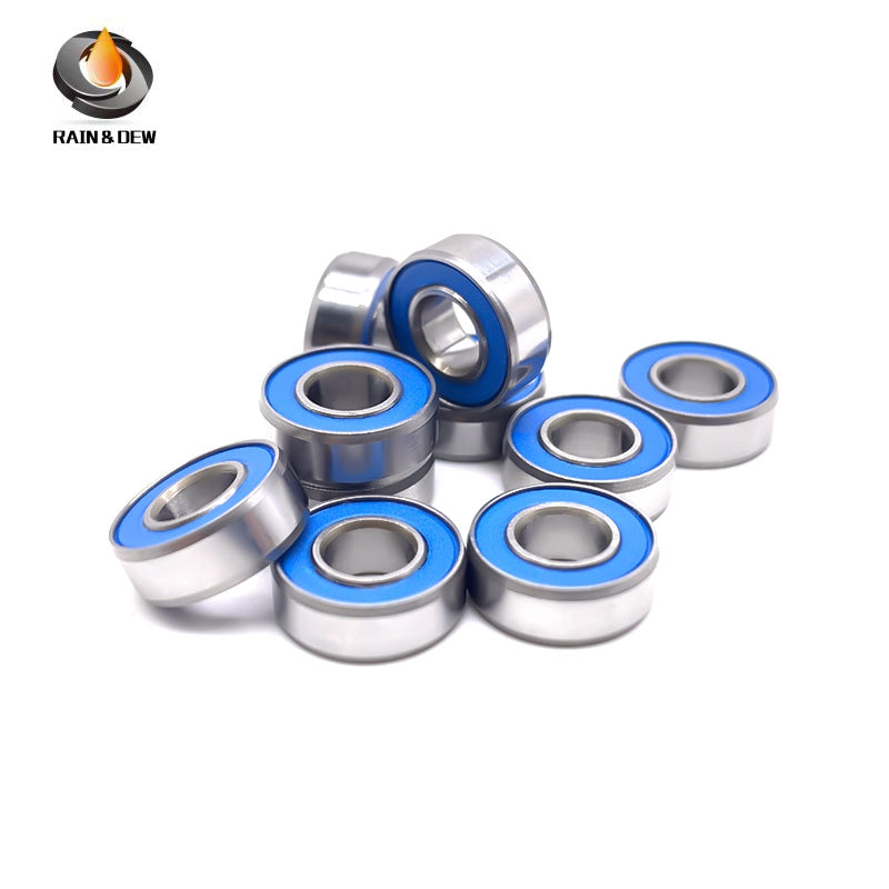 MR115RS-Blue Bearing ABEC-7 (10PCS) 5X11X4 mm Miniature MR115-2RS Ball Bearings Blue Rubber Sealed