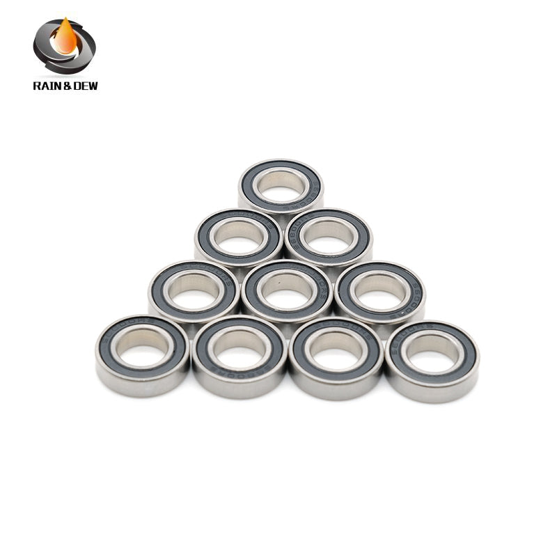 6702RS 15X21X4mm 10Pieces Bearing ABEC-7  Chrome Steel Ball Bearings With Black Rubber Seal 6702-2RS