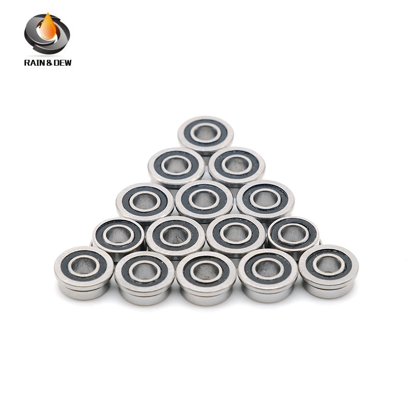 10Pcs F684 2RS Bearing 4X9X4 mm  ABEC-7 Flanged Miniature  Ball Bearings F684RS For 3D Printer